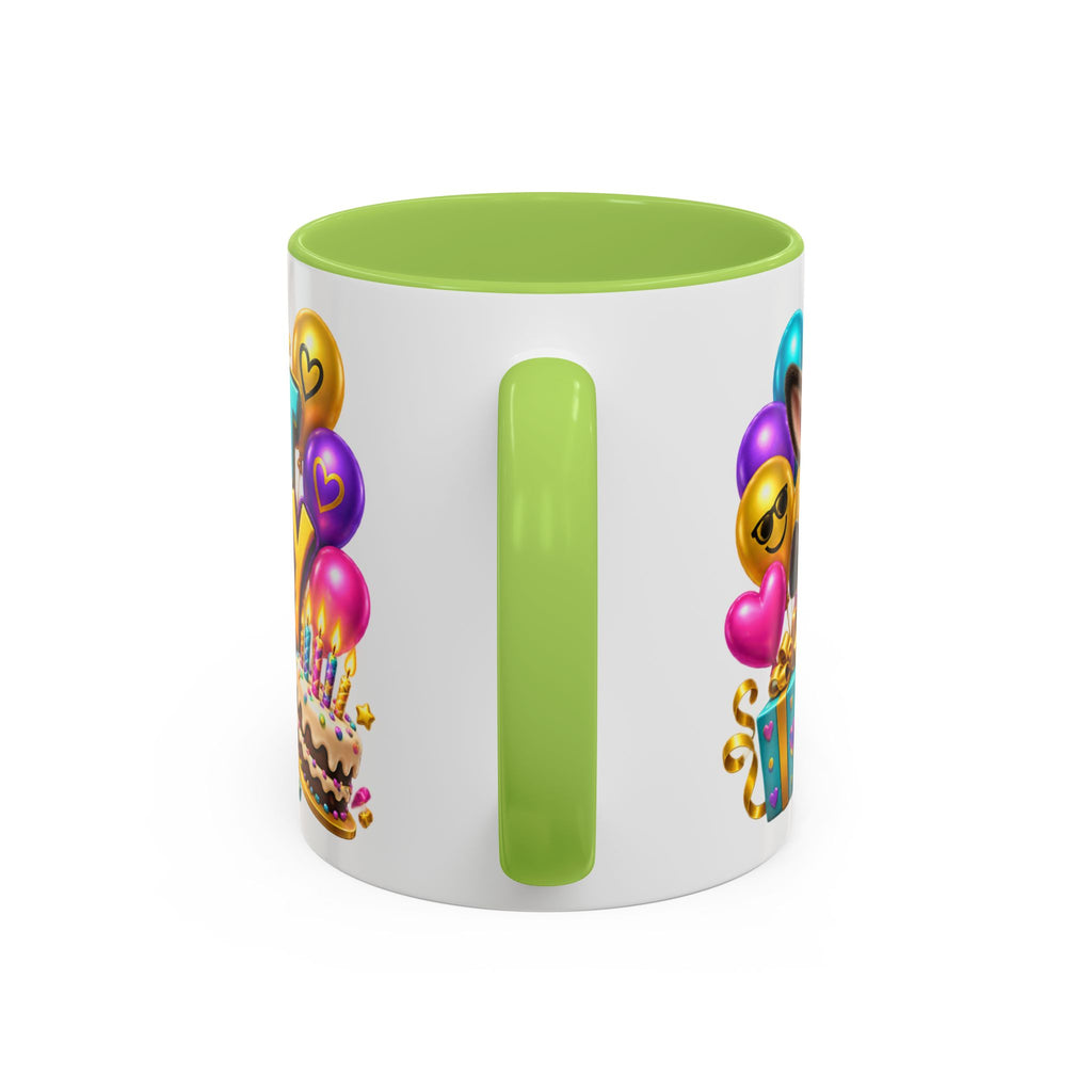 Kickin’ It Birthday Style Donkey White Mug – Funny Happy Birthday Party Cup, Cute Colorful Gift