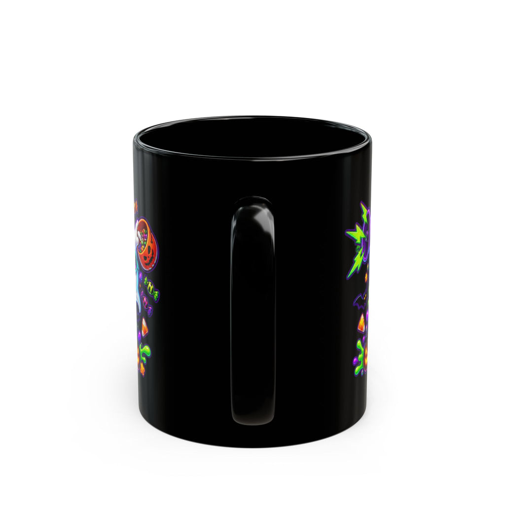 No Rest for the Boo Crew Crazy Ghosts Halloween Black Mug