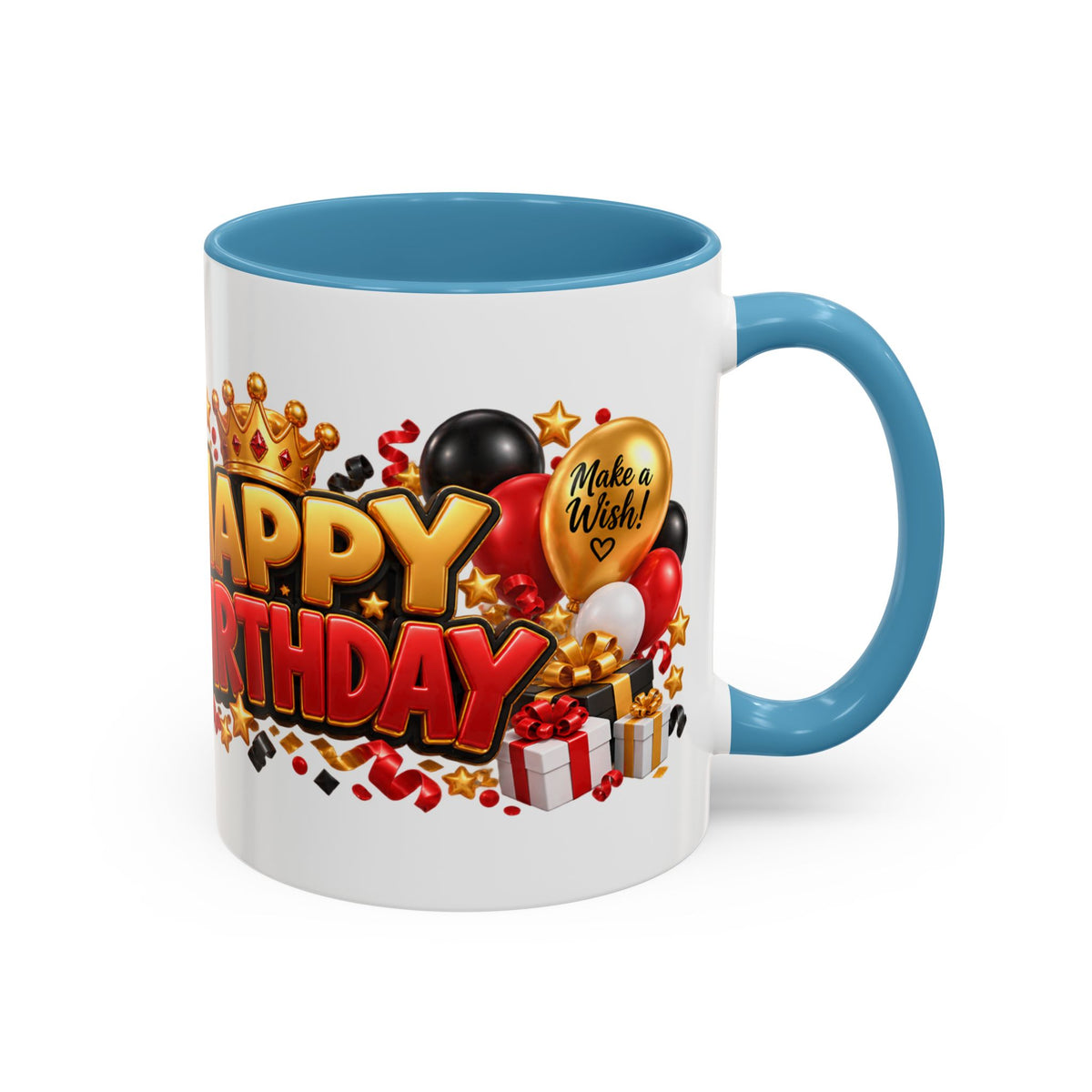 Happy Birthday Eagle Mug – Colorful 3D Birthday Gift – White Coffee Mug