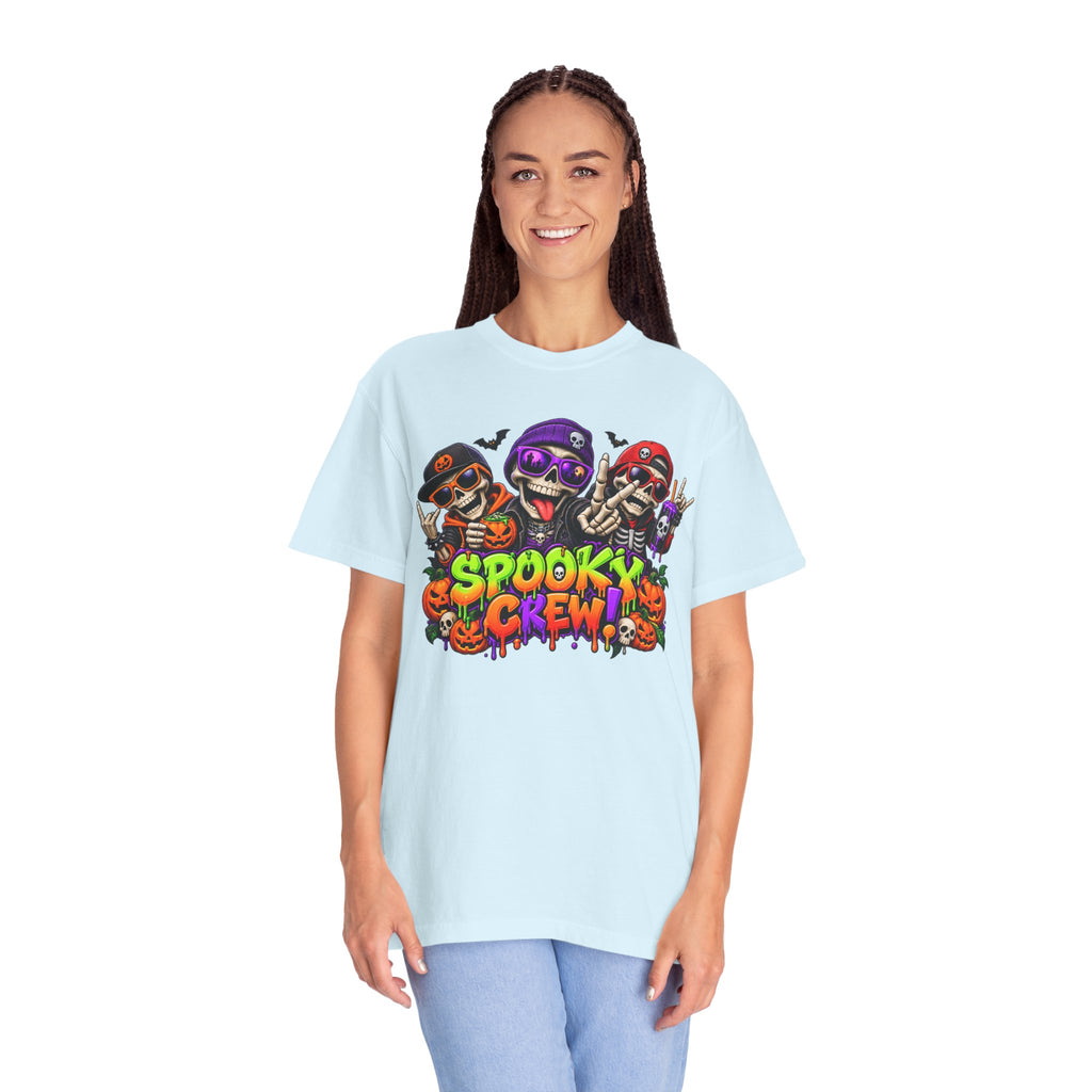 Spooky Crew Halloween T-Shirt – Funny Skeleton Graphic Tee