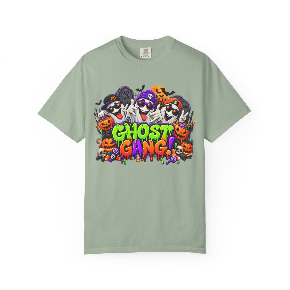 Ghost Gang Halloween T-Shirt – Funny Colorful Ghost Graphic Tee