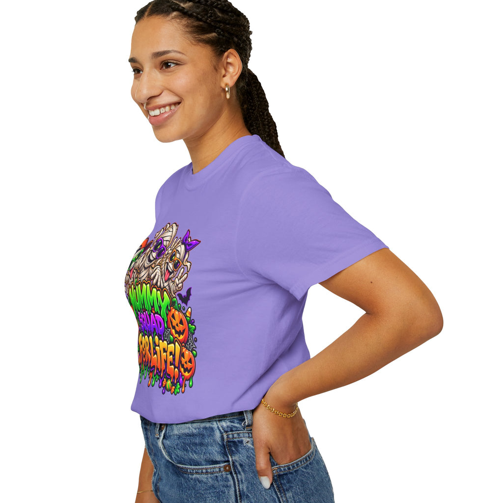 Mummy Squad For Life Halloween T-Shirt – Funny Colorful Mummy Graphic Tee
