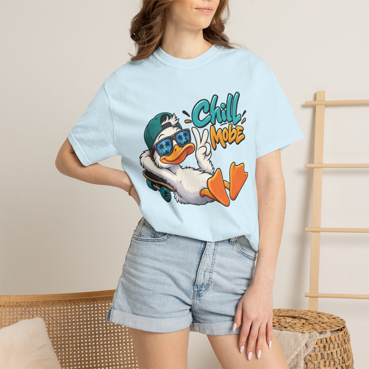 Chill Mode Duck Graphic T-Shirt | Festora Everyday