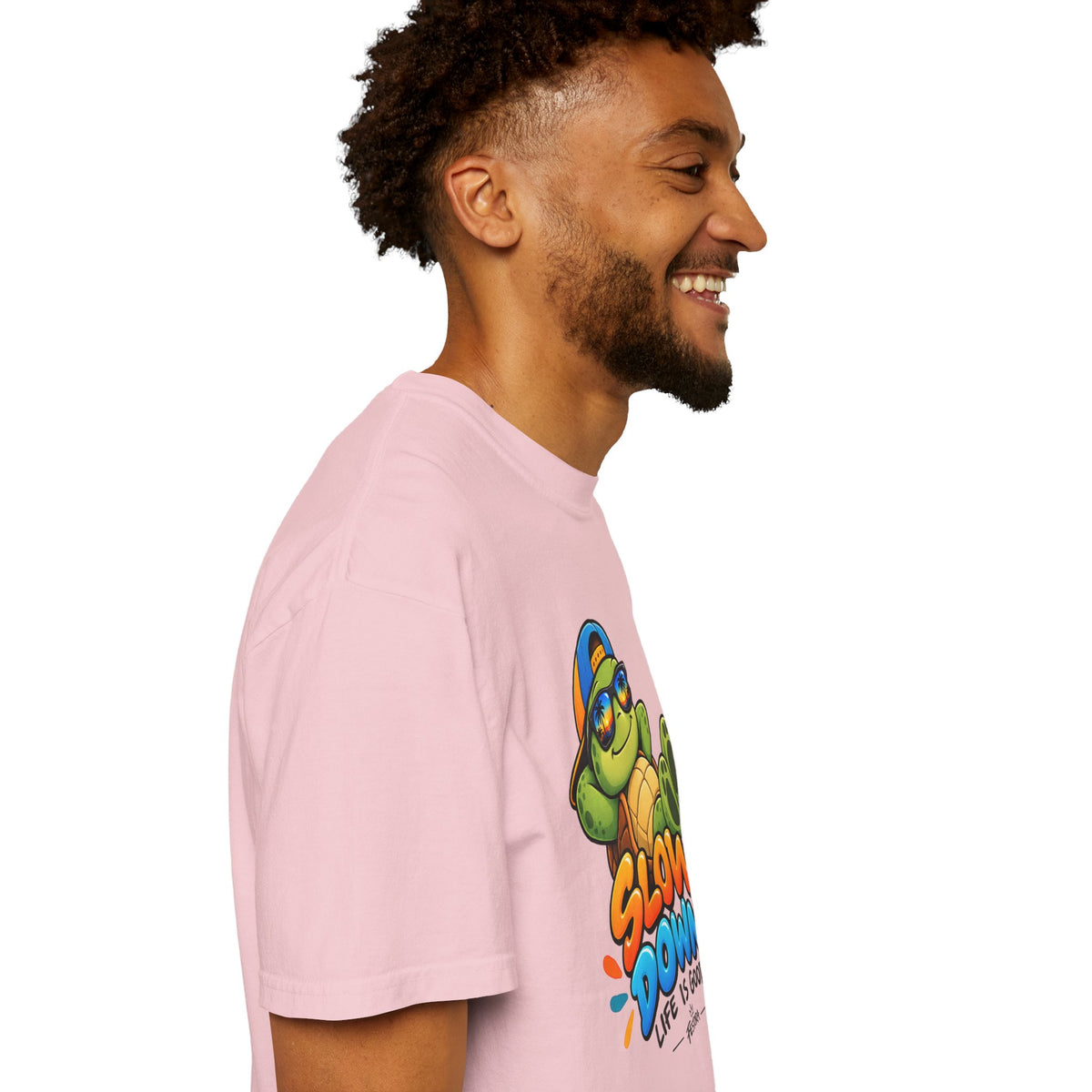 Slow Down, Life Is Good – Turtle Graphic T-Shirt | Festora Everyday