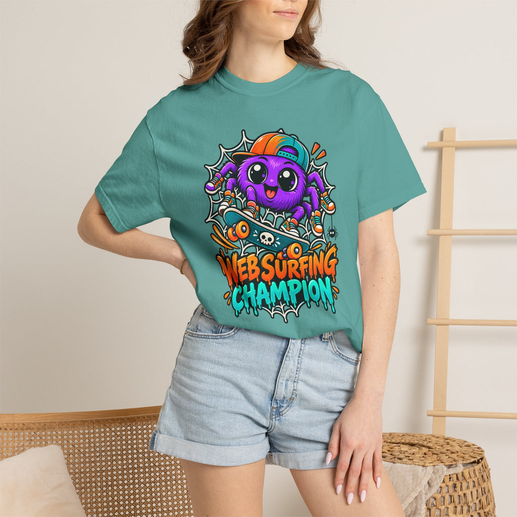 Web Surfing Champion – Cute Halloween Spider T-Shirt