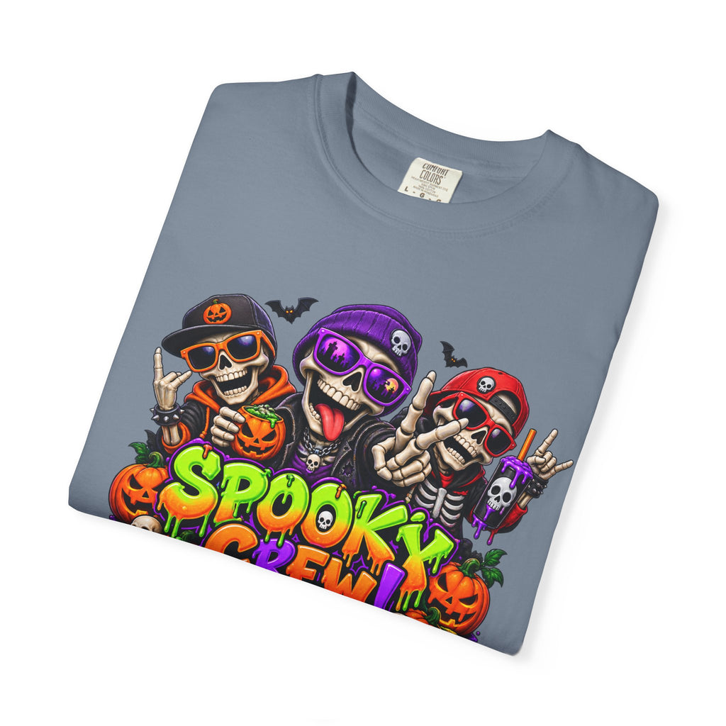 Spooky Crew Halloween T-Shirt – Funny Skeleton Graphic Tee