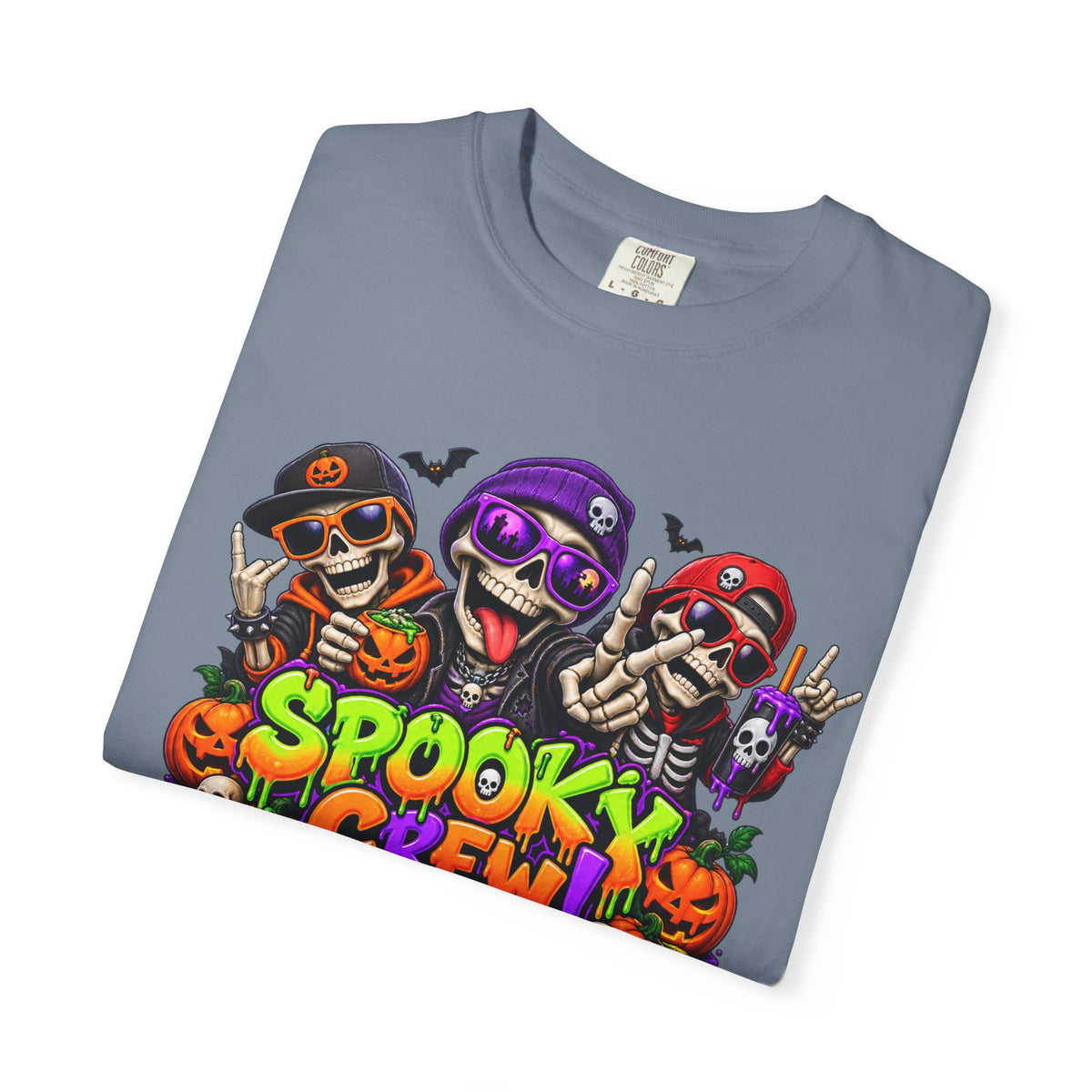 Spooky Crew Halloween T-Shirt – Funny Skeleton Graphic Tee