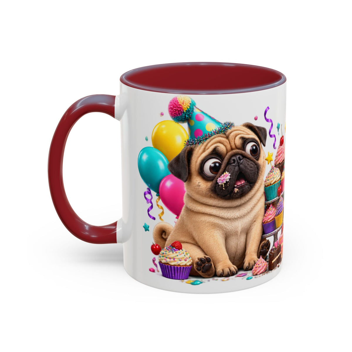 Aging I Thought You Said More Cake Pug Birthday White Mug