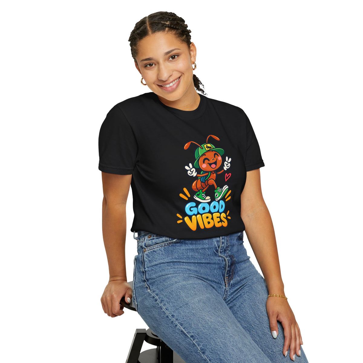 Good Vibes – Happy Ant Graphic T-Shirt