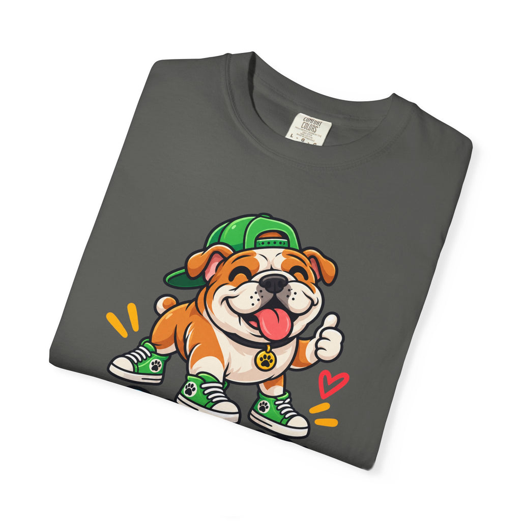 Bark If Happy – Cute Bulldog Graphic T-Shirt