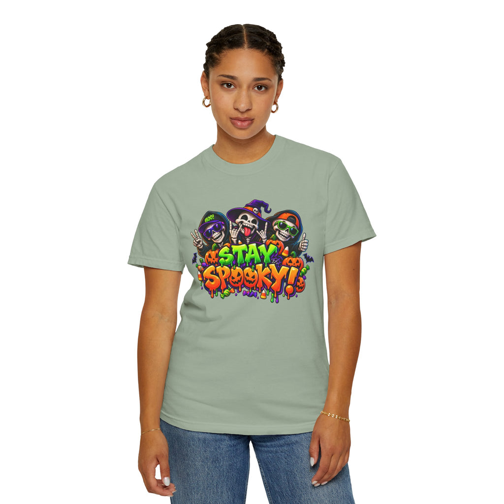 Stay Spooky Halloween T-Shirt – Funny Skeleton Crew Colorful Graphic Tee