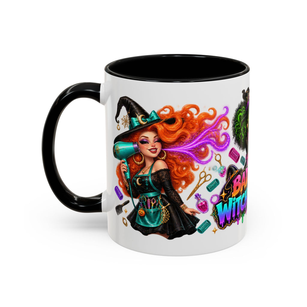 Bad Hair Witch Please Halloween Hairstylist White Mug
