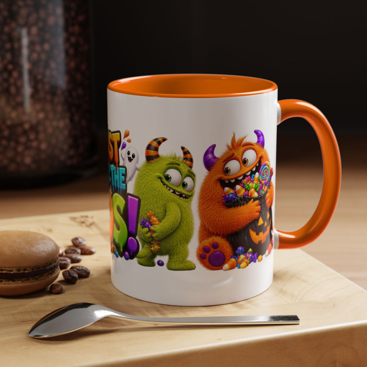 I’m Just Here for the Boos Funny Halloween Monster White Mug