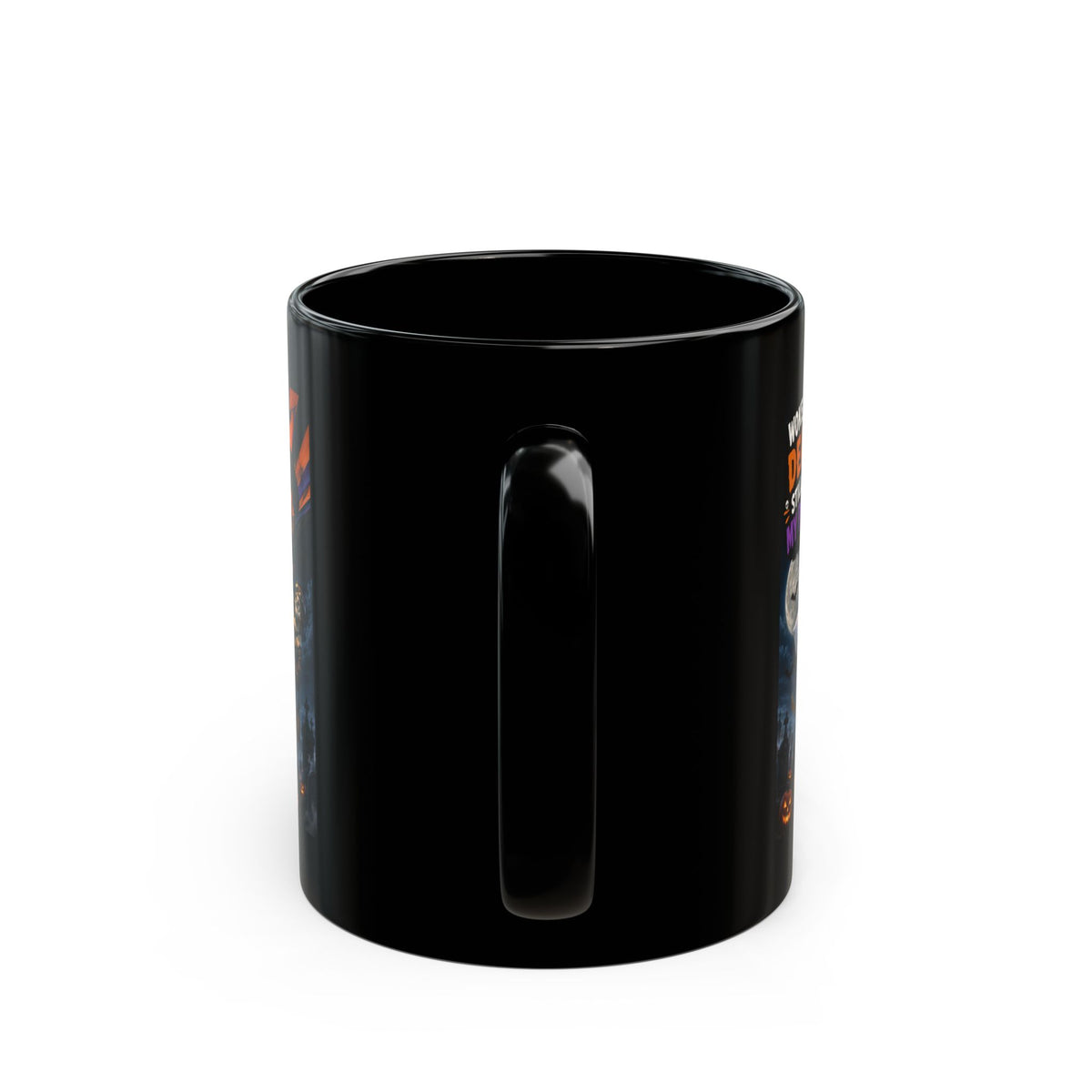 Halloween Mug — "Woke Up Dead, Still Need My Pillow" Ghost & Pumpkin Coffee Cup (11oz/15oz)