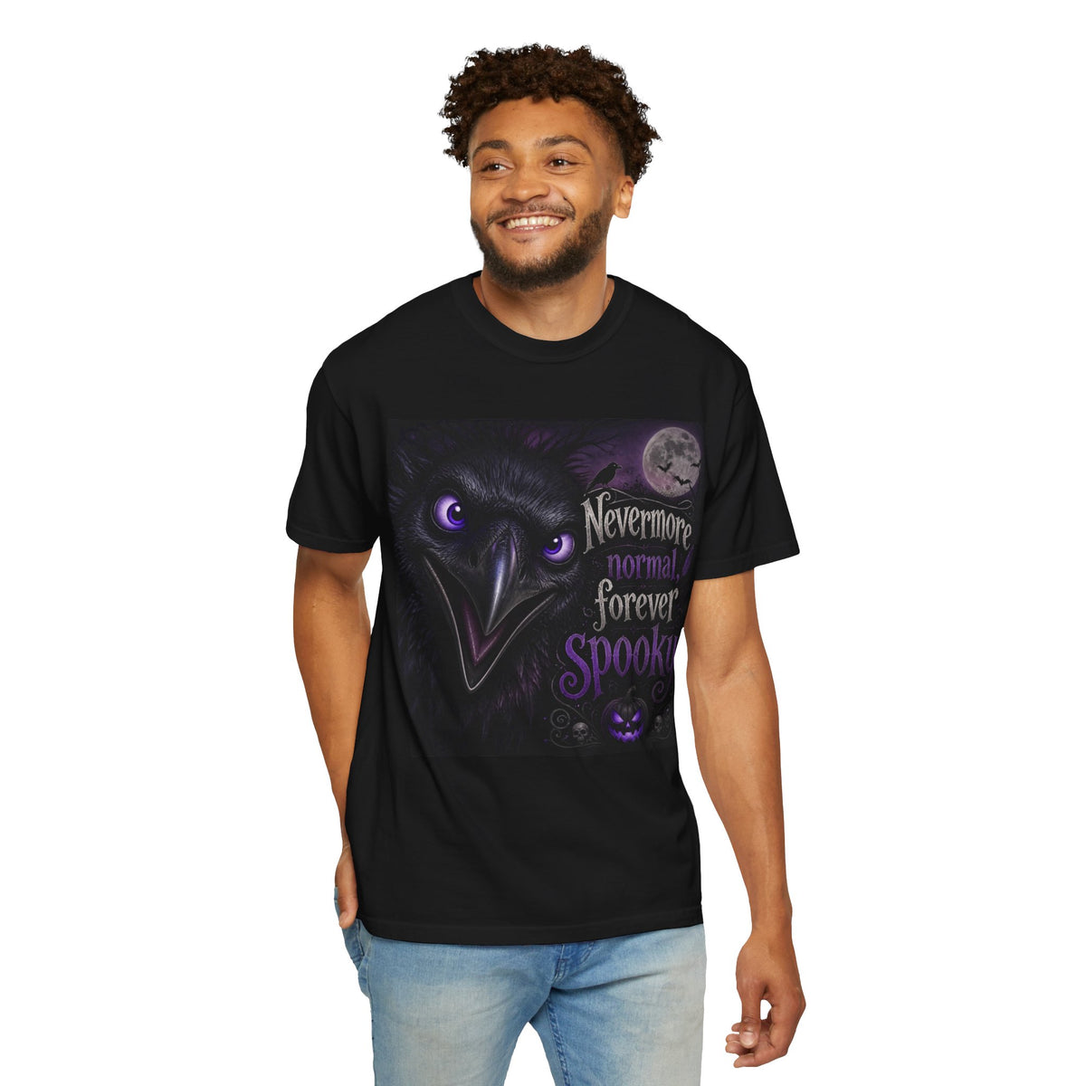 Spooky Raven 'Nevermore Normal Forever Spooky' T-Shirt