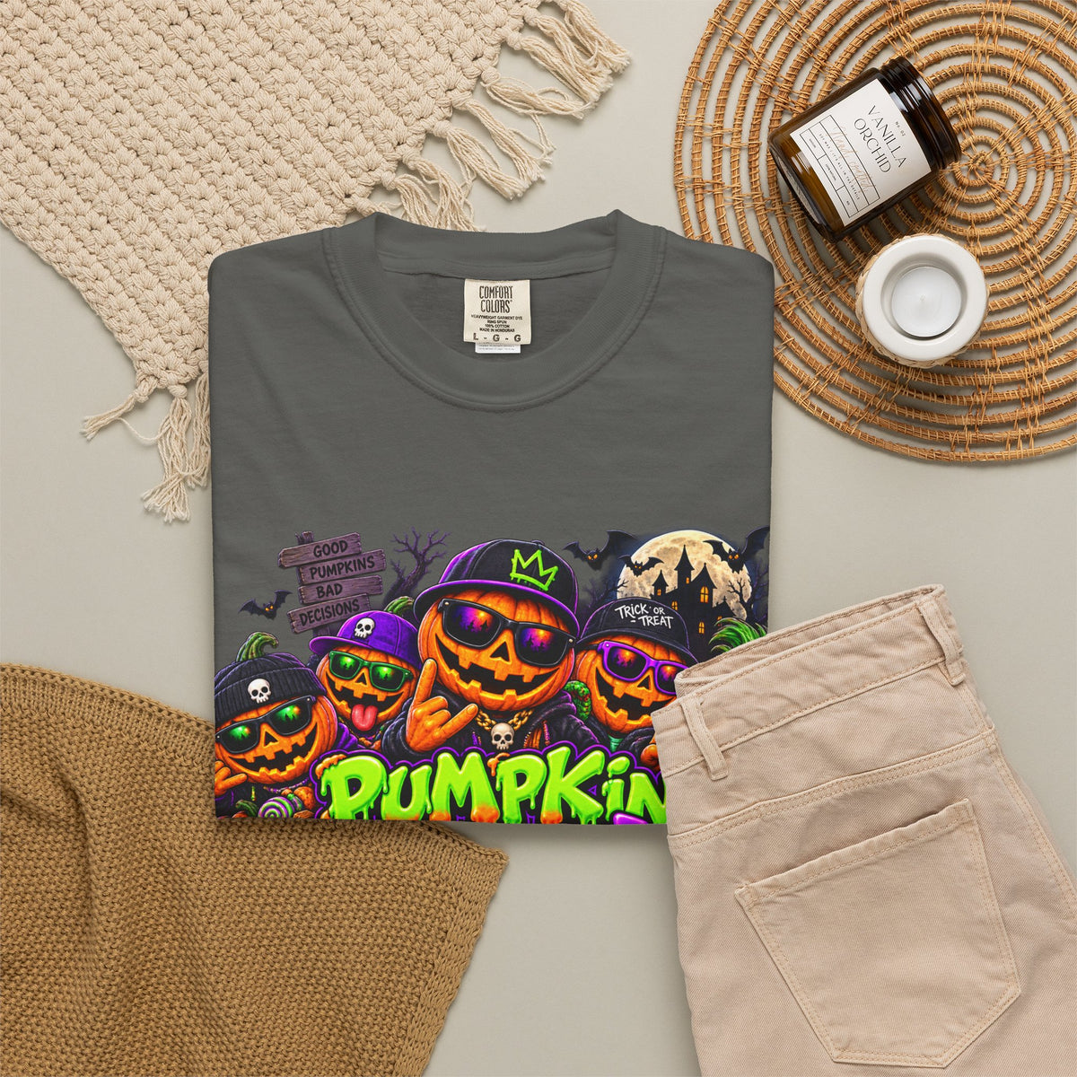 Pumpkin Crew Halloween T-Shirt – Funny Jack O’ Lantern Graphic Tee