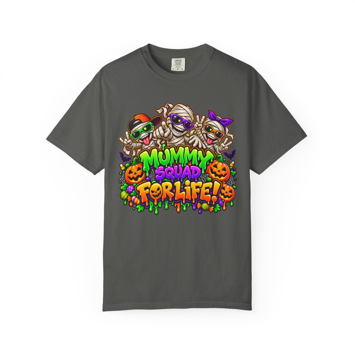 Mummy Squad For Life Halloween T-Shirt – Funny Colorful Mummy Graphic Tee
