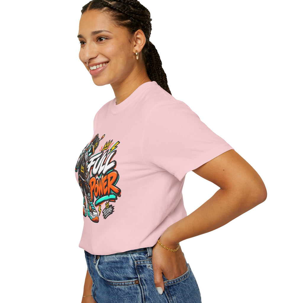 Full Power Robot Graphic T-Shirt — Retro Streetwear Tee
