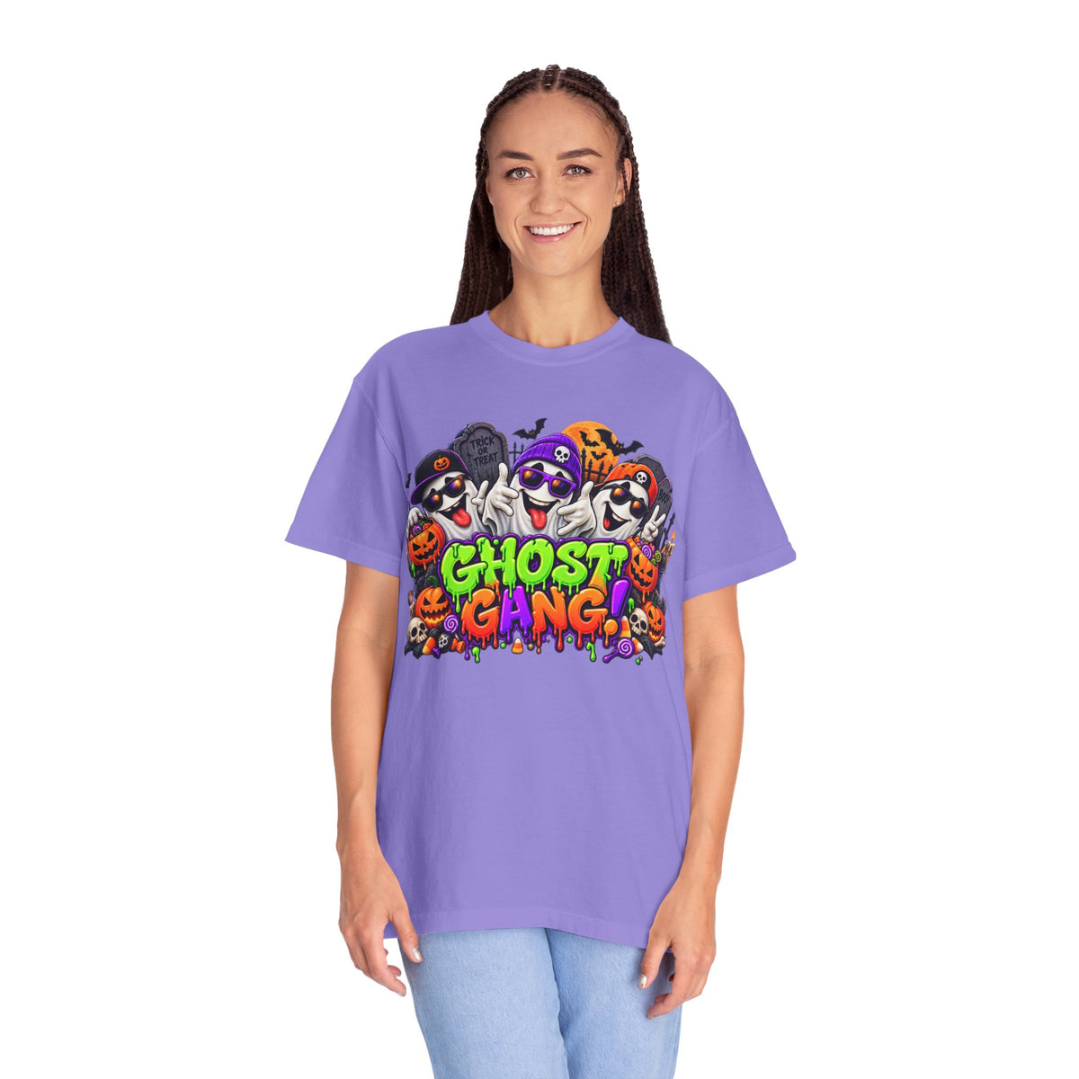 Ghost Gang Halloween T-Shirt – Funny Colorful Ghost Graphic Tee