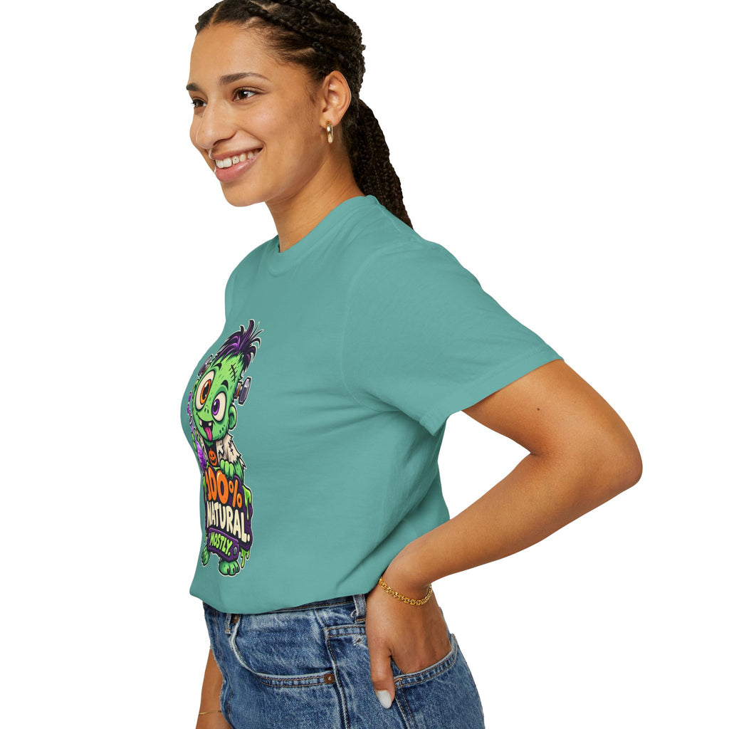 100% Natural. Mostly. – Cute Halloween Lab Monster T-Shirt