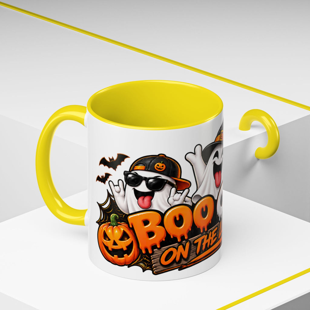 Boo Crew on the Loose Halloween White Mug – Funny Ghosts & Pumpkins