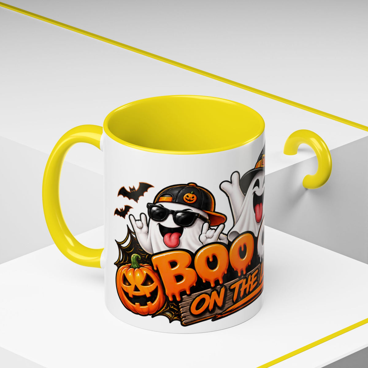 Boo Crew on the Loose Halloween White Mug – Funny Ghosts & Pumpkins