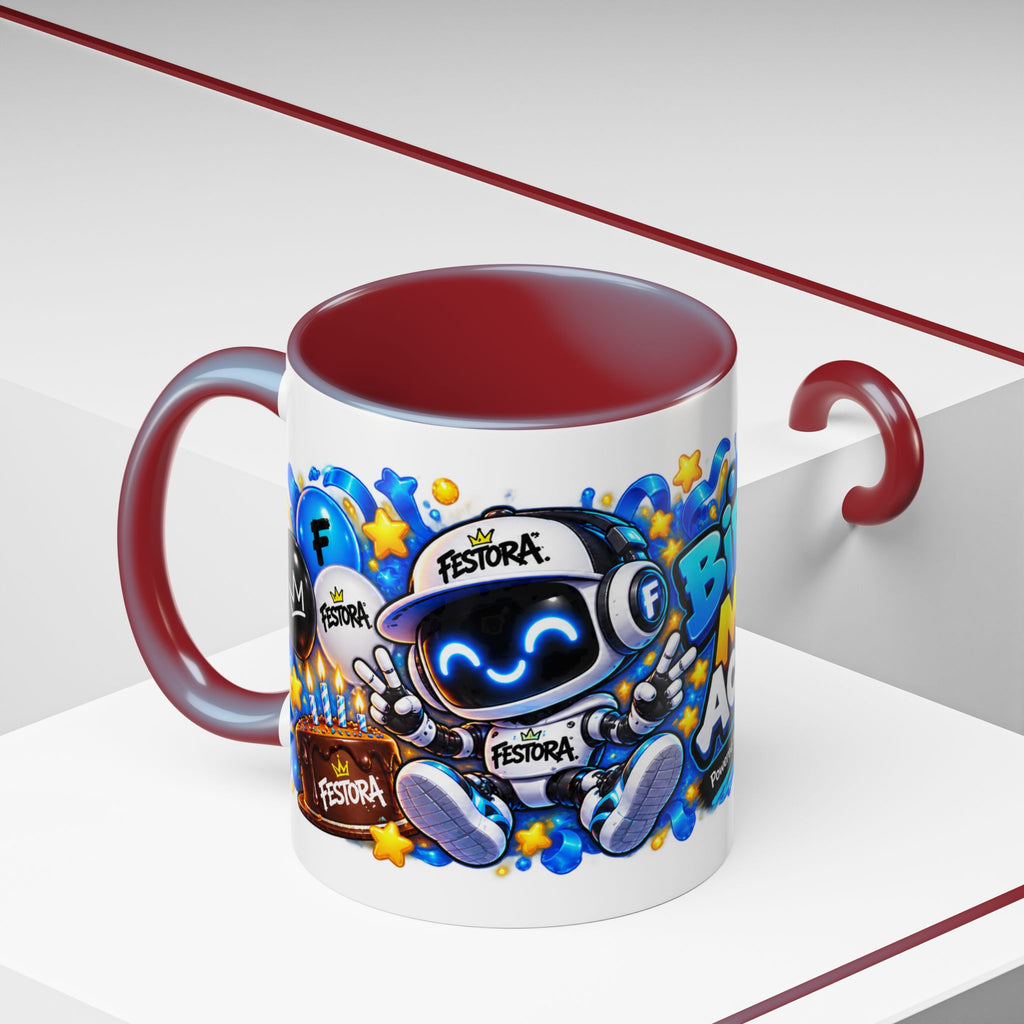 Festora Bot Birthday Mug – Birthday Mode Activated Robot Coffee Cup