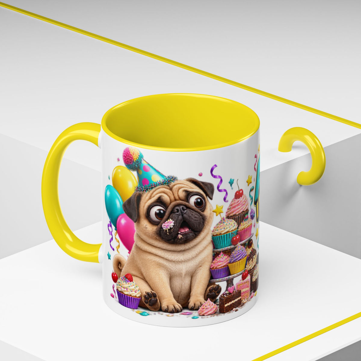 Aging I Thought You Said More Cake Pug Birthday White Mug