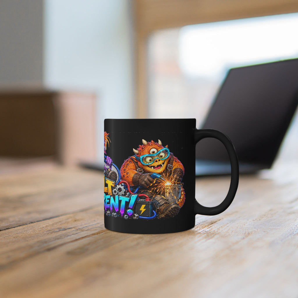 Built Different Monster Workshop Halloween Black Mug