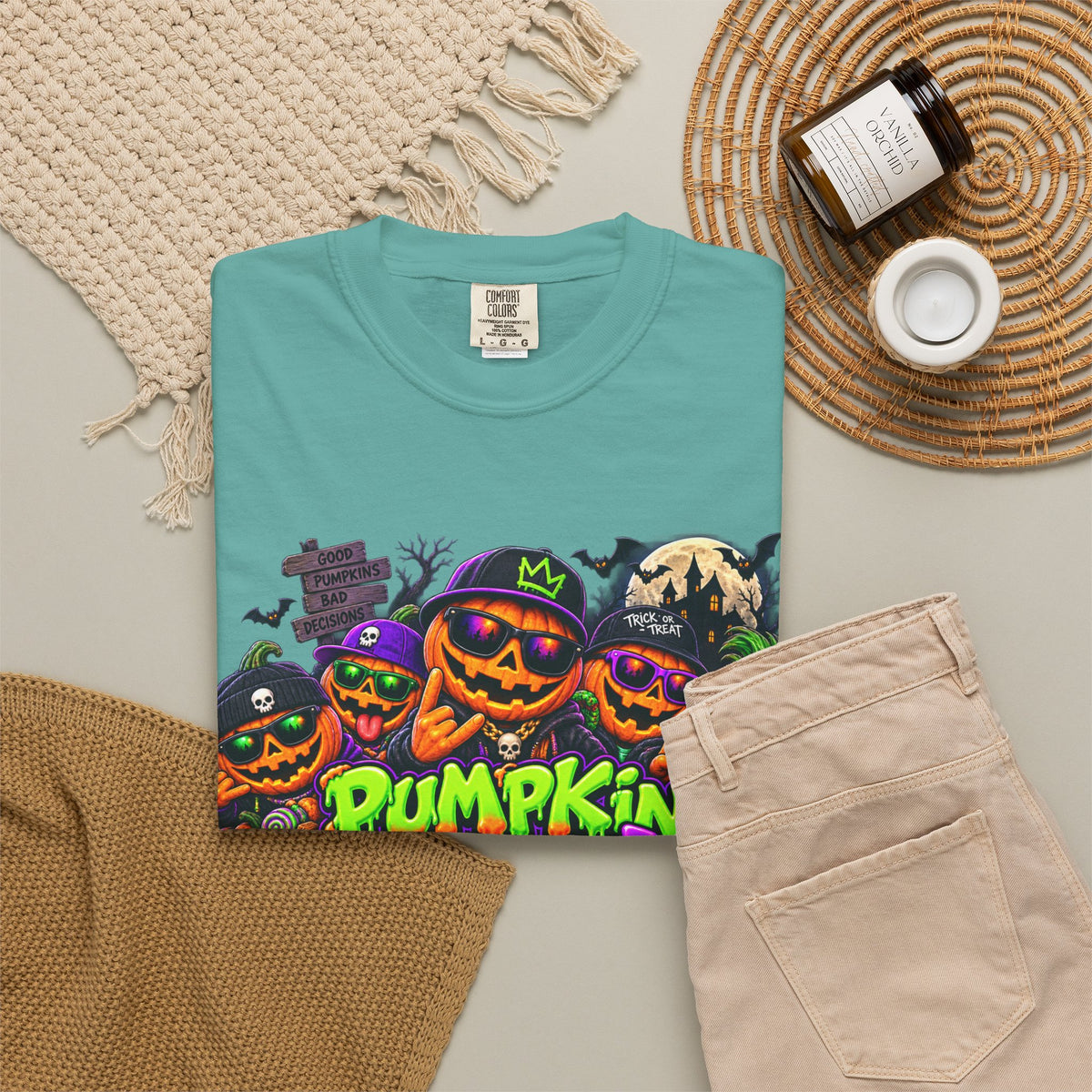 Pumpkin Crew Halloween T-Shirt – Funny Jack O’ Lantern Graphic Tee