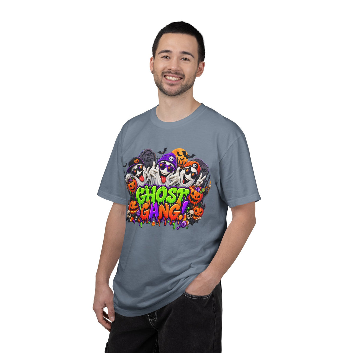 Ghost Gang Halloween T-Shirt – Funny Colorful Ghost Graphic Tee