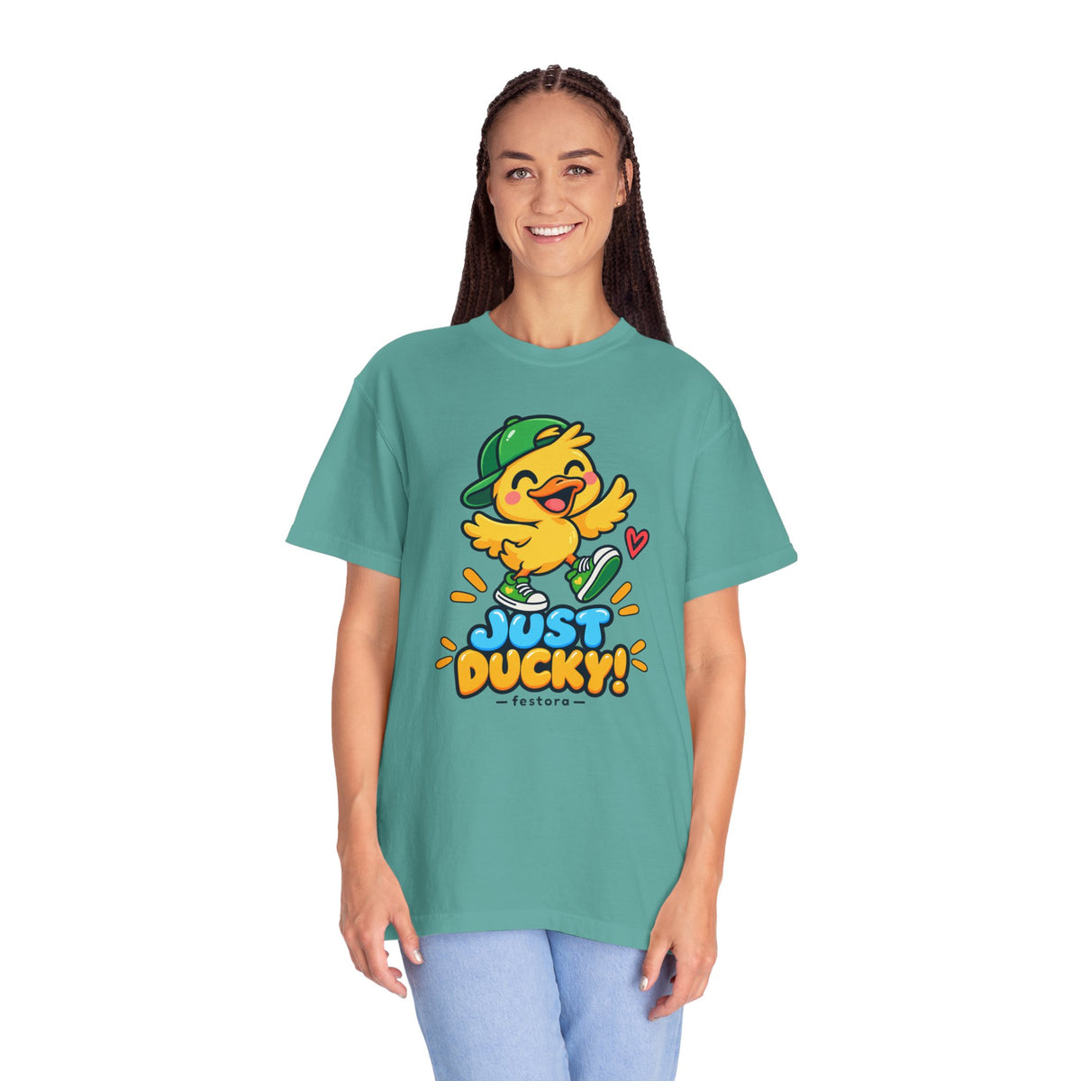 Just Ducky! – Cute Happy Duck Graphic T-Shirt