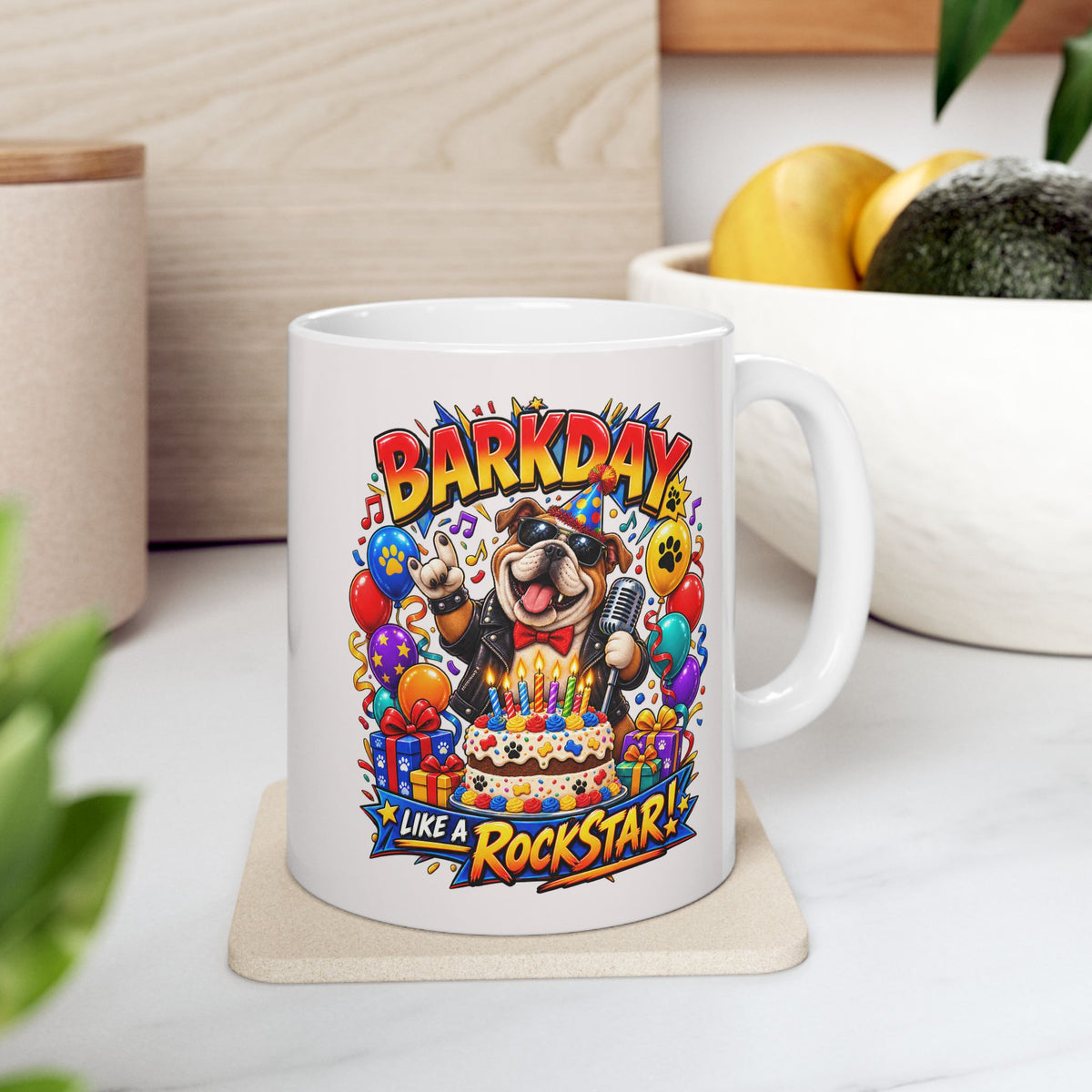 Birthday Celebration Mug — Colorful Balloons & Confetti Ceramic Coffee Cup (11oz, 15oz)