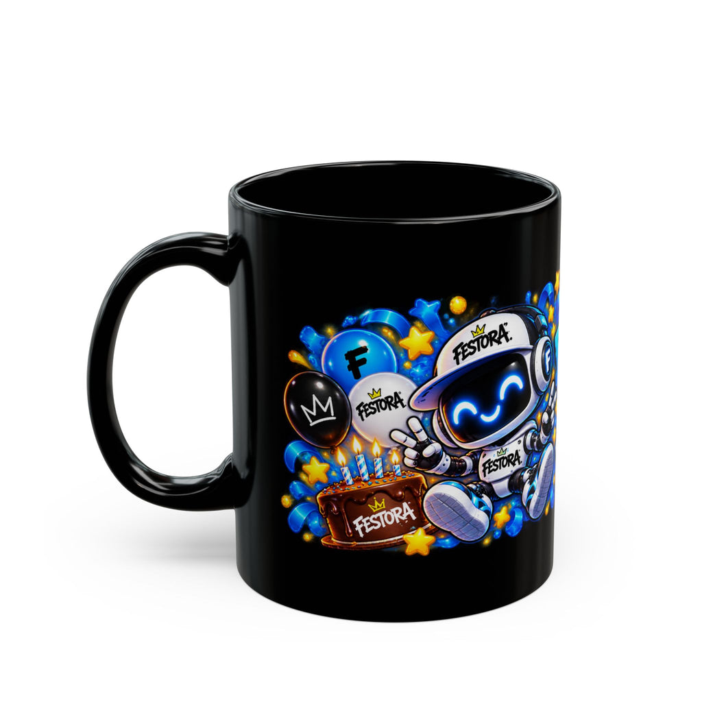 Birthday Mode Activated Festora Bot Mug – Fun Robot Birthday Coffee Cup