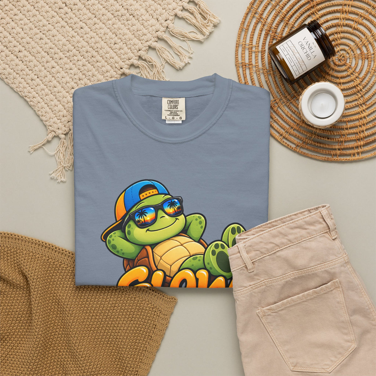Slow Down, Life Is Good – Turtle Graphic T-Shirt | Festora Everyday