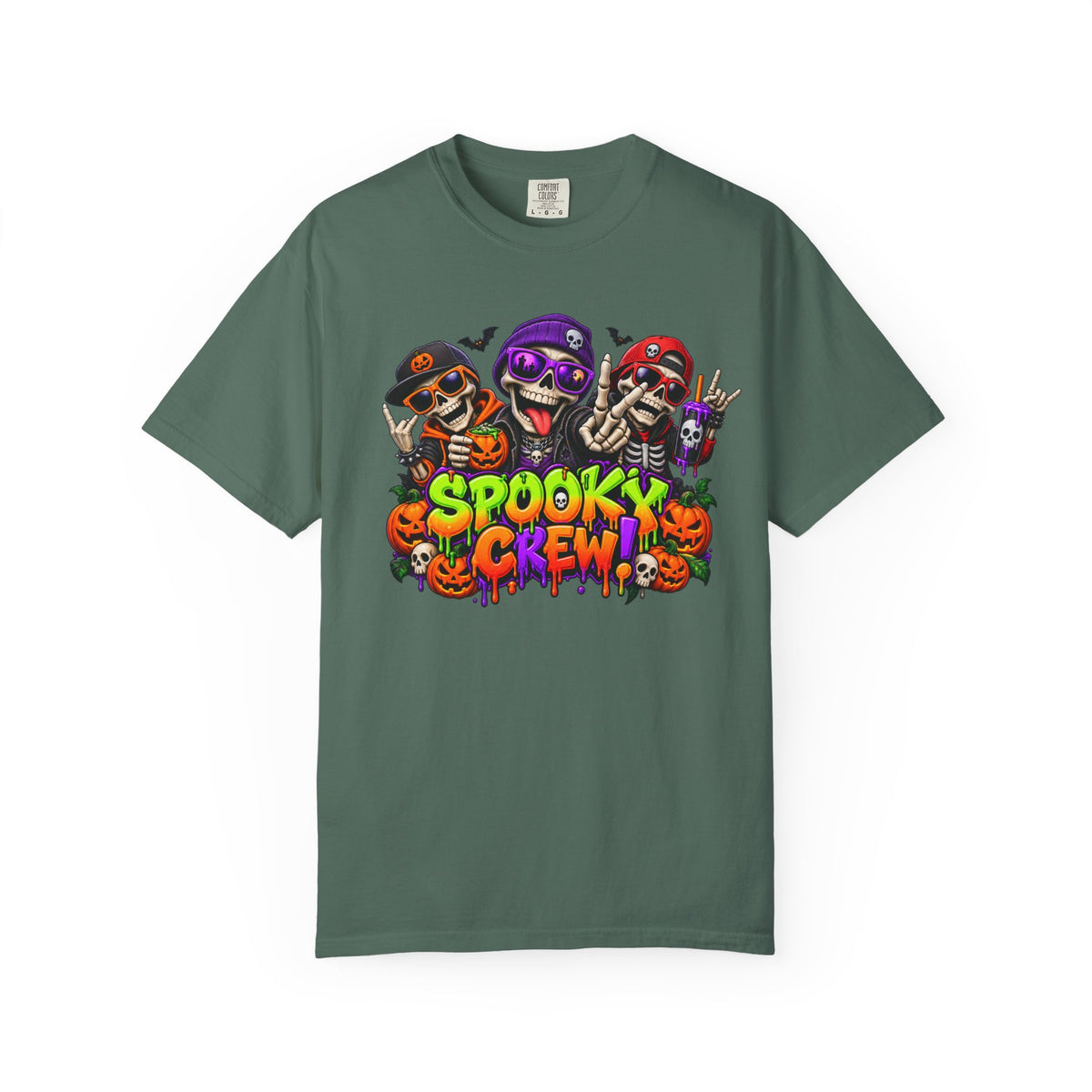 Spooky Crew Halloween T-Shirt – Funny Skeleton Graphic Tee