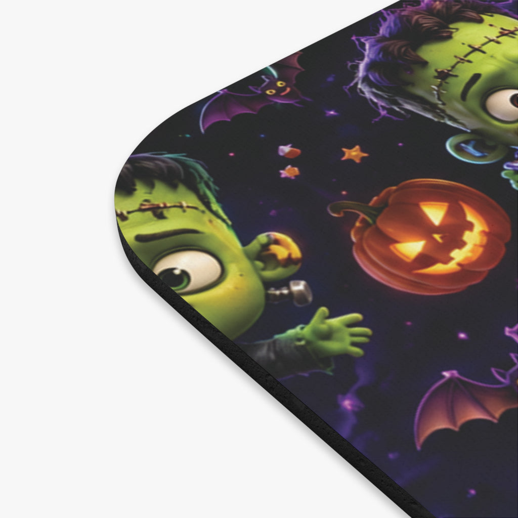 Cute Halloween Monsters Mouse Pad — Colorful Spooky Pattern (9" x 8")