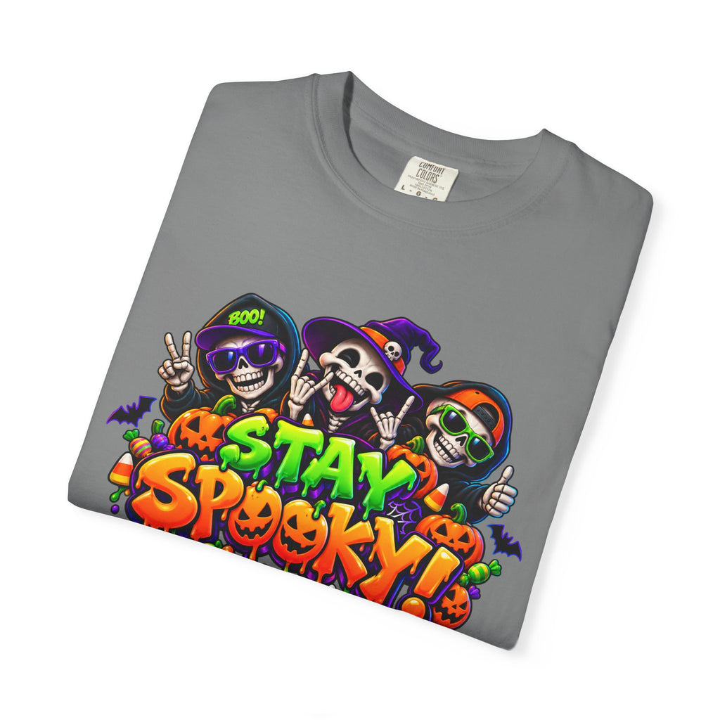 Stay Spooky Halloween T-Shirt – Funny Skeleton Crew Colorful Graphic Tee