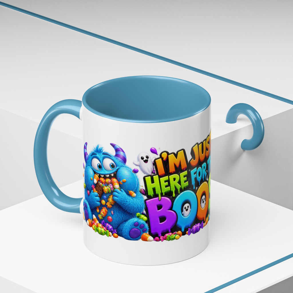 I’m Just Here for the Boos Funny Halloween Monster White Mug