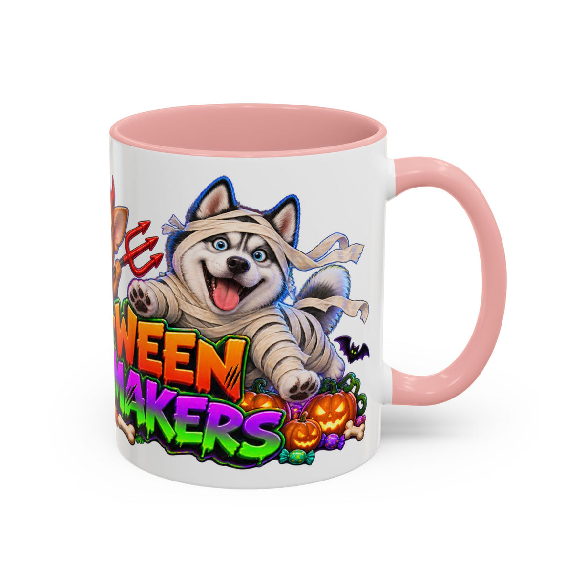 Howl-O-Ween Troublemakers Costume Dogs Halloween White Mug