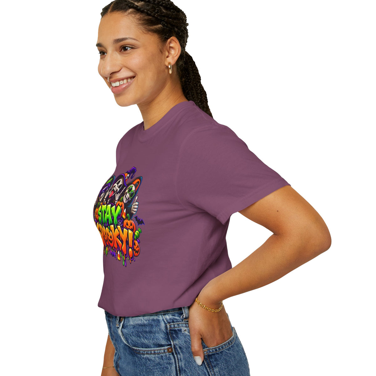 Stay Spooky Halloween T-Shirt – Funny Skeleton Crew Colorful Graphic Tee