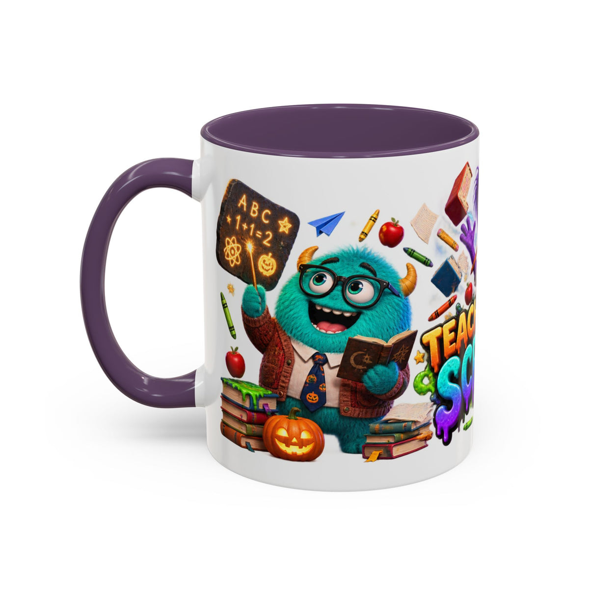 Teaching Is a Scream Monster Teacher Halloween White Mug