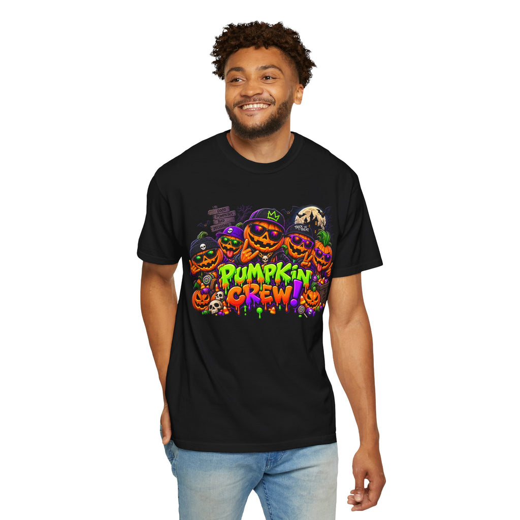 Pumpkin Crew Halloween T-Shirt – Funny Jack O’ Lantern Graphic Tee