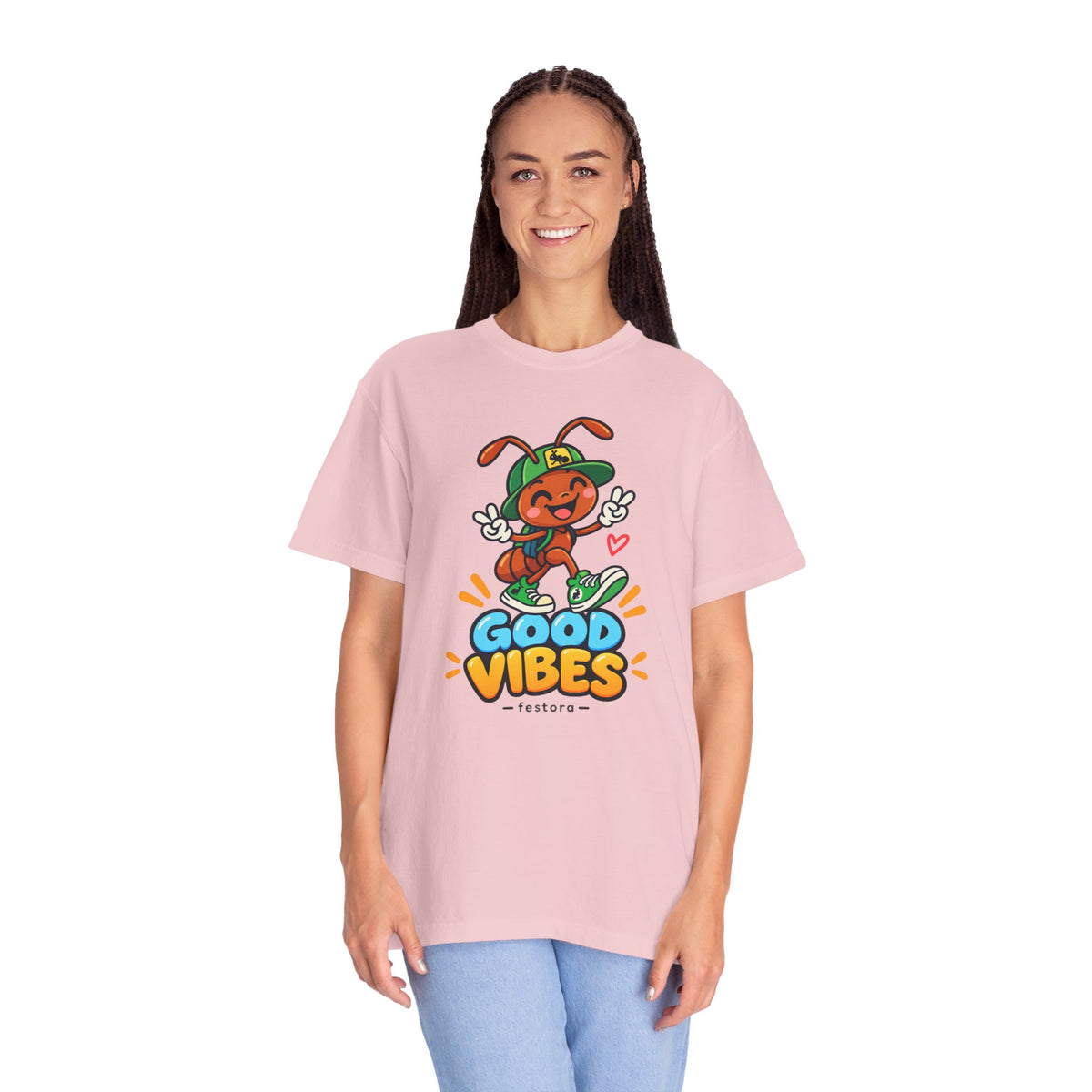 Good Vibes – Happy Ant Graphic T-Shirt