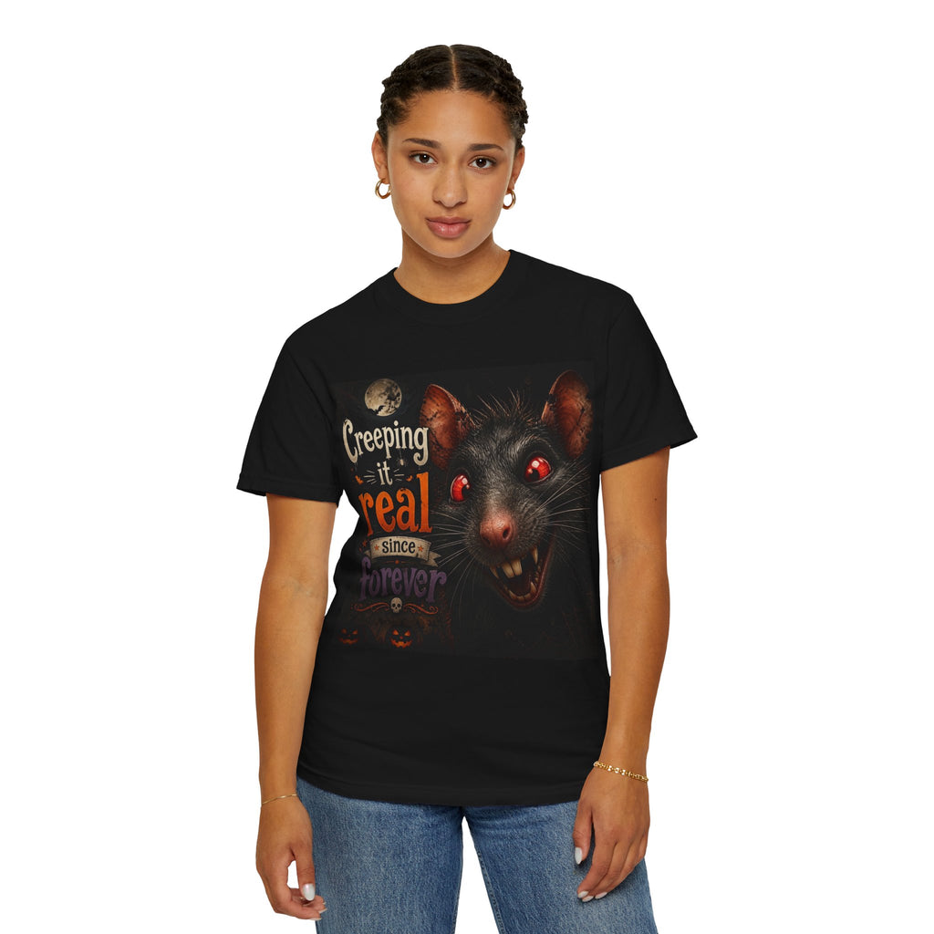 Creeping It Real Rat Graphic T-Shirt — Spooky Halloween Horror Tee