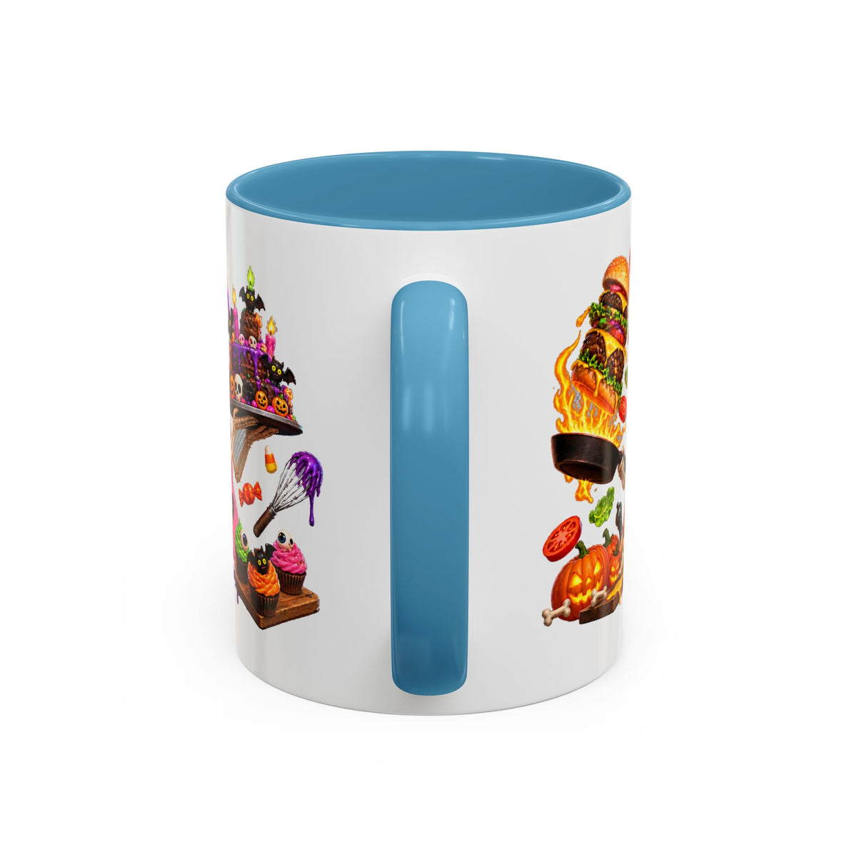 Bone Appetit Skeleton Chefs Halloween White Mug