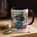 Happy Birthday Alien Coffee Mug — Colorful Galactic Birthday Wishes