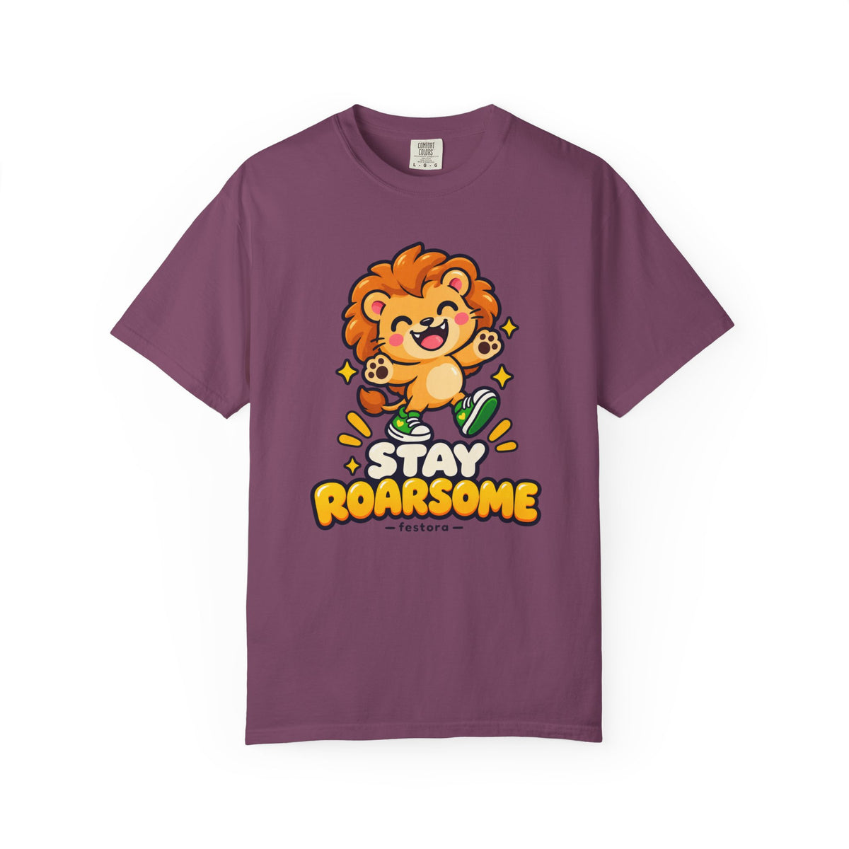Stay Roarsome – Cute Happy Lion Graphic T-Shirt
