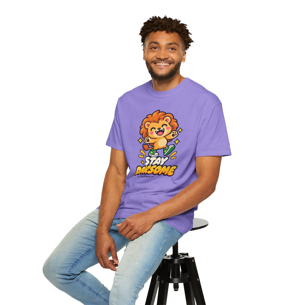 Stay Roarsome – Cute Happy Lion Graphic T-Shirt