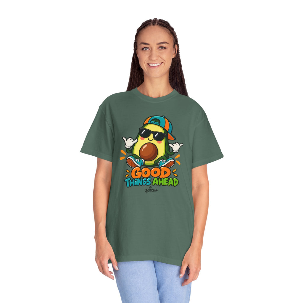 Good Things Ahead Avocado Graphic T-Shirt | Festora Everyday